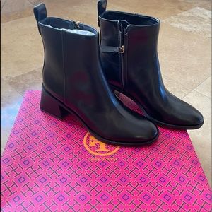 Tory Burch booties w chunk heel